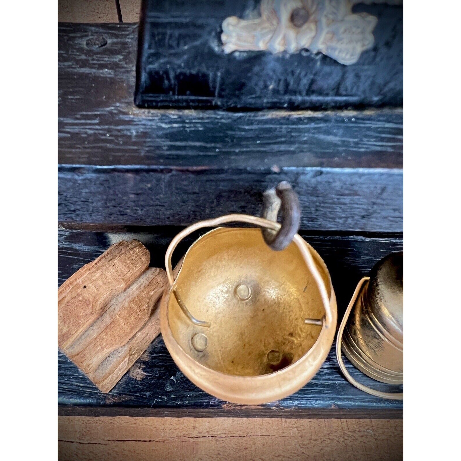 Colonial Dollhouse Miniature Vintage Fireplace Diorama