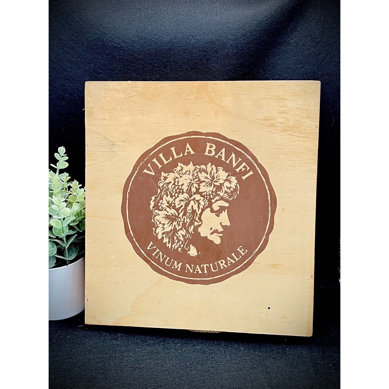 Villa Banfi Vintage 14” x 13” Wine Box with Latches and Dovetail Corners