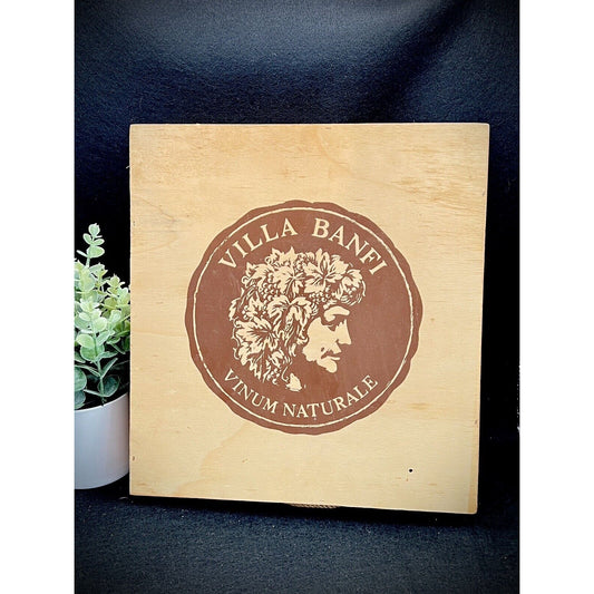 Villa Banfi Vintage 14” x 13” Wine Box with Latches and Dovetail Corners