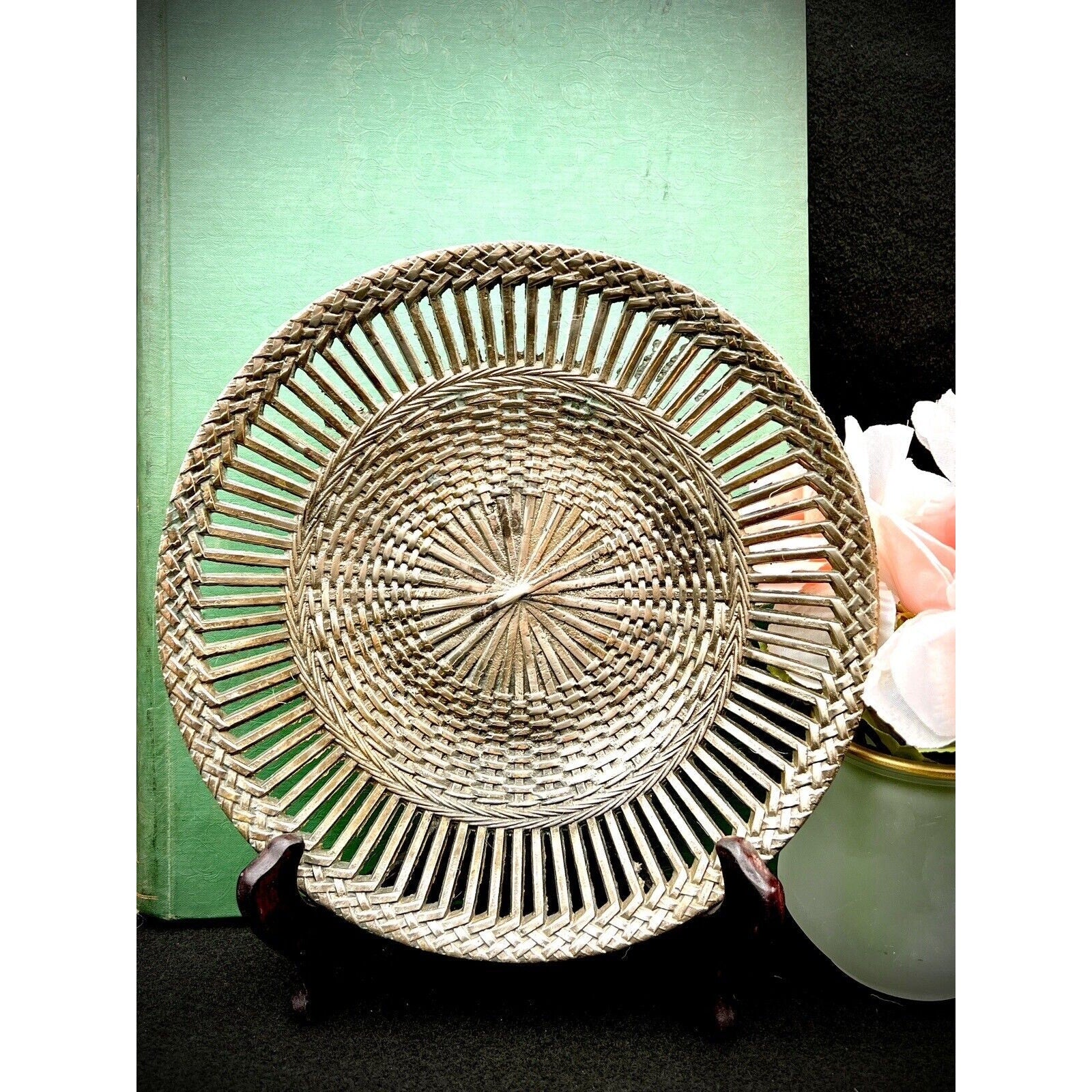 Italian Vintage Reticulated Brass Plate