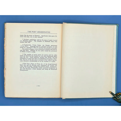 RARE 1923 1st American Ed. "The Poet Assassinated" by Guillaume Apollinaire (Ltd. Ed. #260/1250)