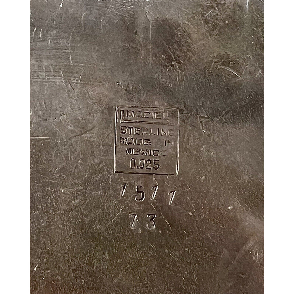 Maciel Mexico 925 sterling silver bowl with rare repousse pattern; hallmarked 0.925.