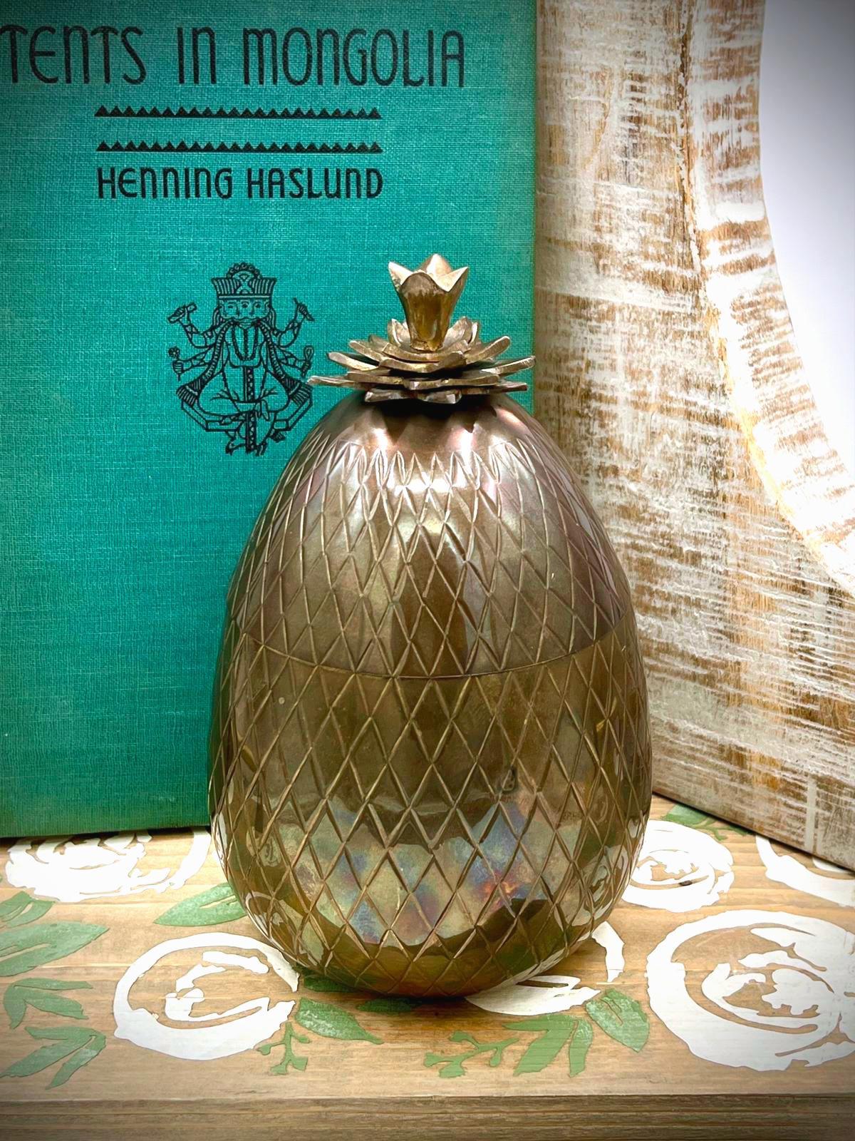 Vintage Nora Fenton Design Pineapple Shaped Decorative Box