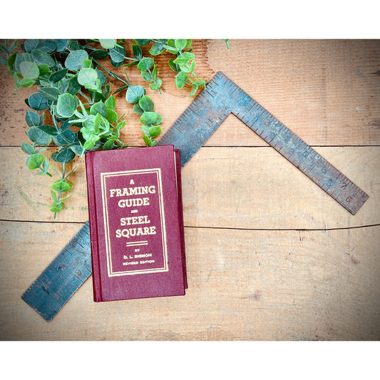 Vintage "A Framing Guide & Steel Square" by Sigmon with Sargent 12” x 8” Square