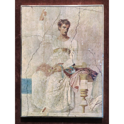 Vintage 16" x 12" Brigita del Forno #041 Pompeian Painting on Velvet