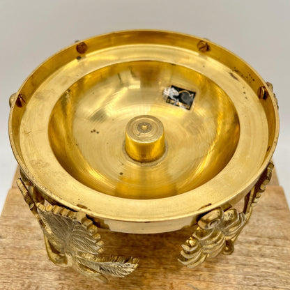 Vintage Brass Ambrosia Handmade Urli Bowl