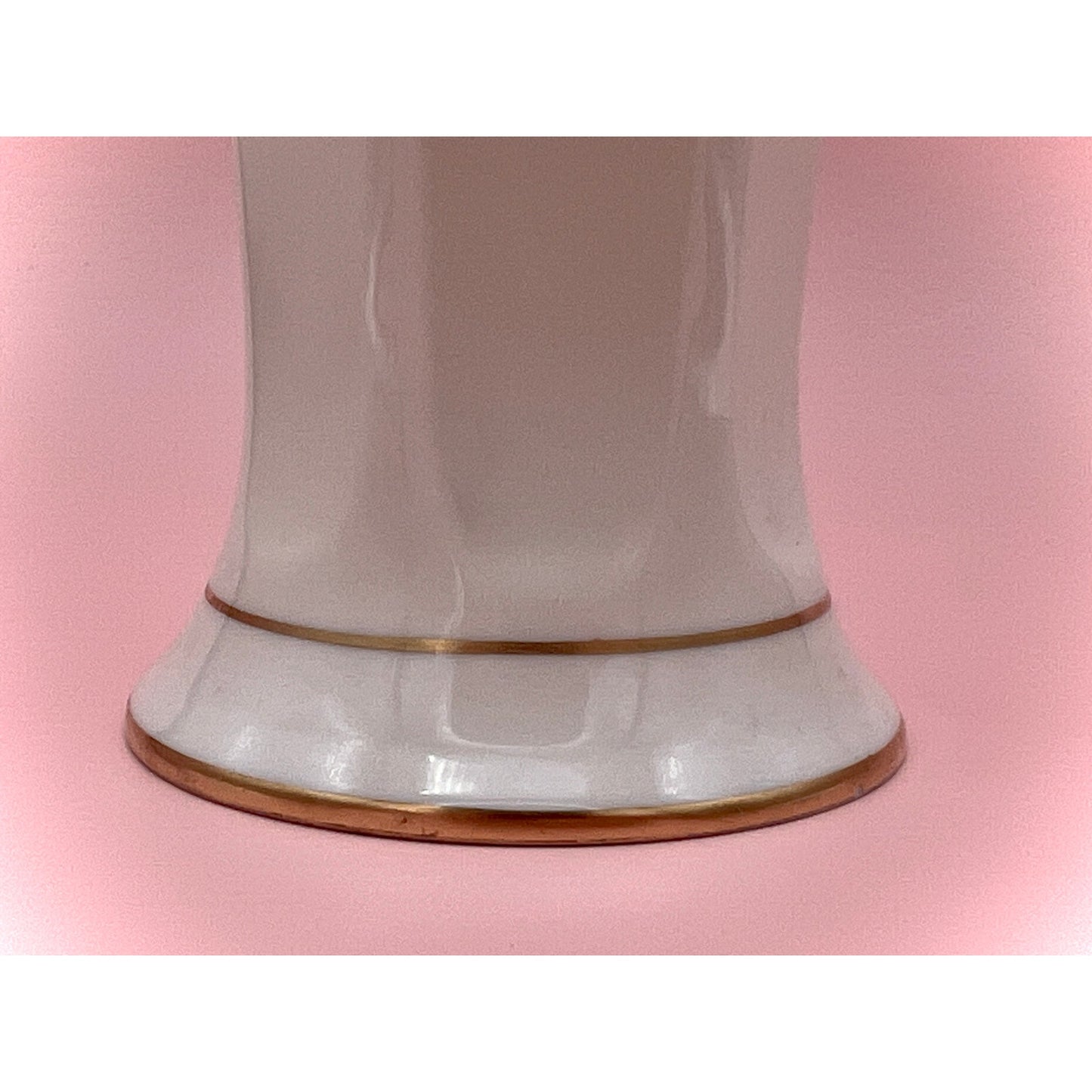 Vintage Pickard China Sweet Pea Floral Vase, 10-Inch, Made in USA, Gold Trim - Note Flaw