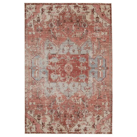 Jaipur Living Swoon Priyah Distressed Medallion Runner Rug - 2'6" x 6' - Pink/Grey