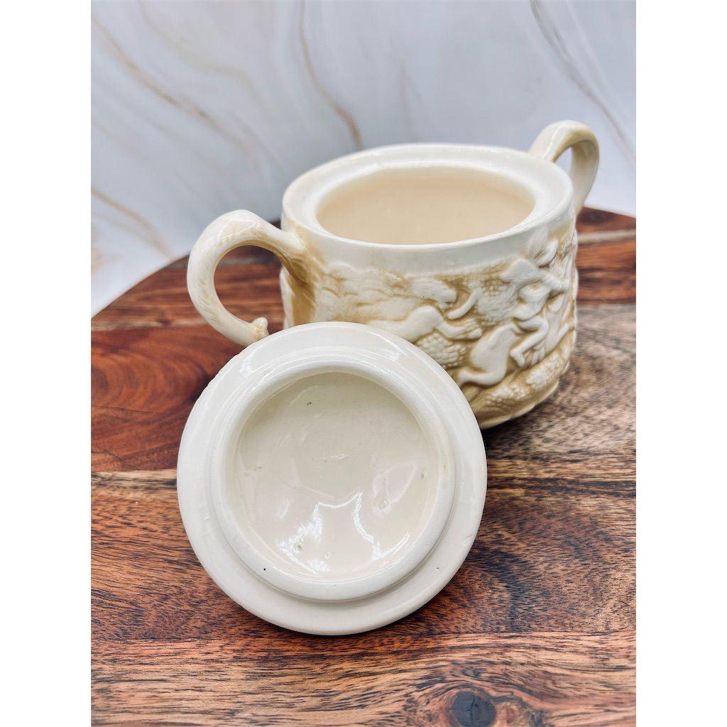 Tam O'Shanter Vintage Ceramic Sugar & Creamer Set Tavern Scene Beige - That’s My JAmm