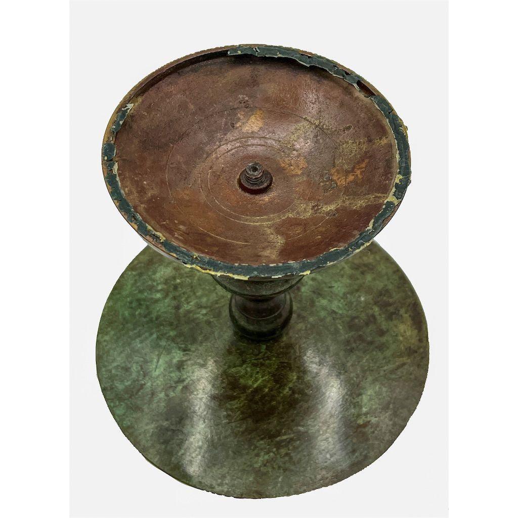 Vintage Green Patina Candle Holder Decor - That’s My JAmm